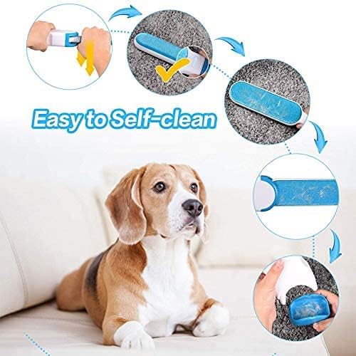 i-emporium Pet Hair Remover Brush – Dog & Cat Hair Remover Lint Brush with Self-Cleaning Base