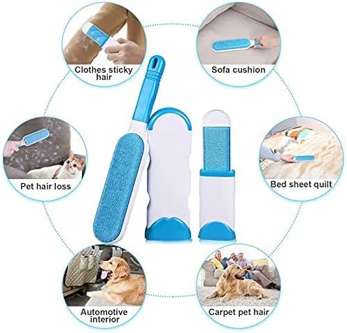 i-emporium Pet Hair Remover Brush – Dog & Cat Hair Remover Lint Brush with Self-Cleaning Base