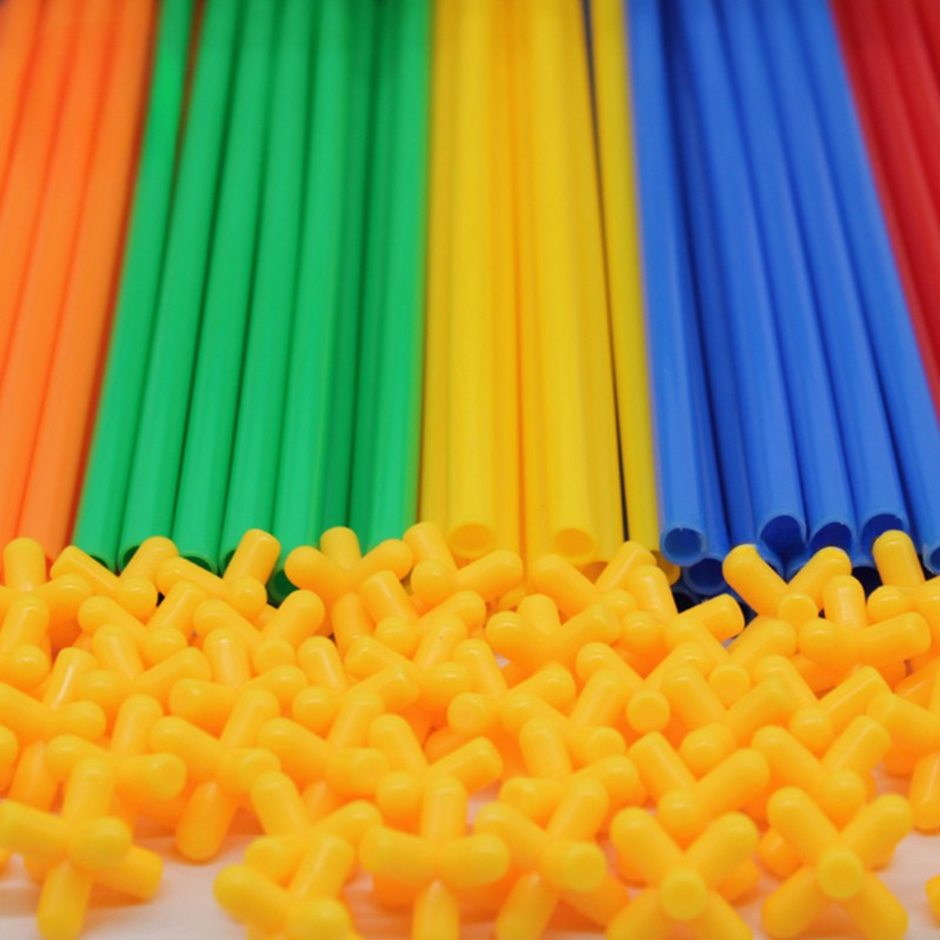 i-emporium Luminous Tube 3D Blocks Building Set 400 Pieces - STEM Glow Construction Toy