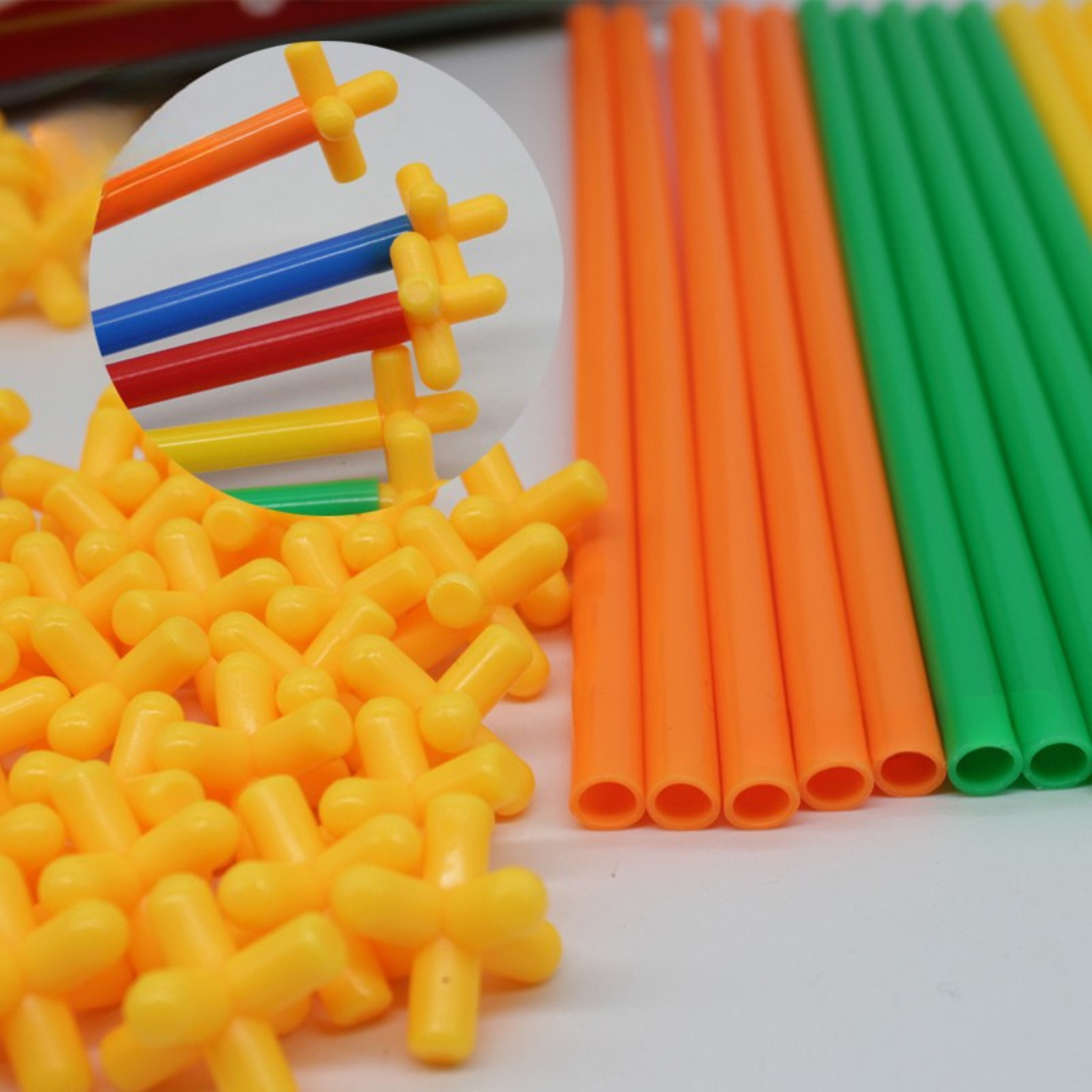 i-emporium Luminous Tube 3D Blocks Building Set 400 Pieces - STEM Glow Construction Toy