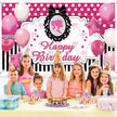 i-emporium Pink Backdrop for Girls - Happy Birthday Barbie Theme - Princess Theme