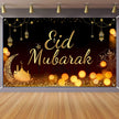 i-emporium Eid Mubarak Decorations - Reusable Vinyl Background - Table Runner | Balloons