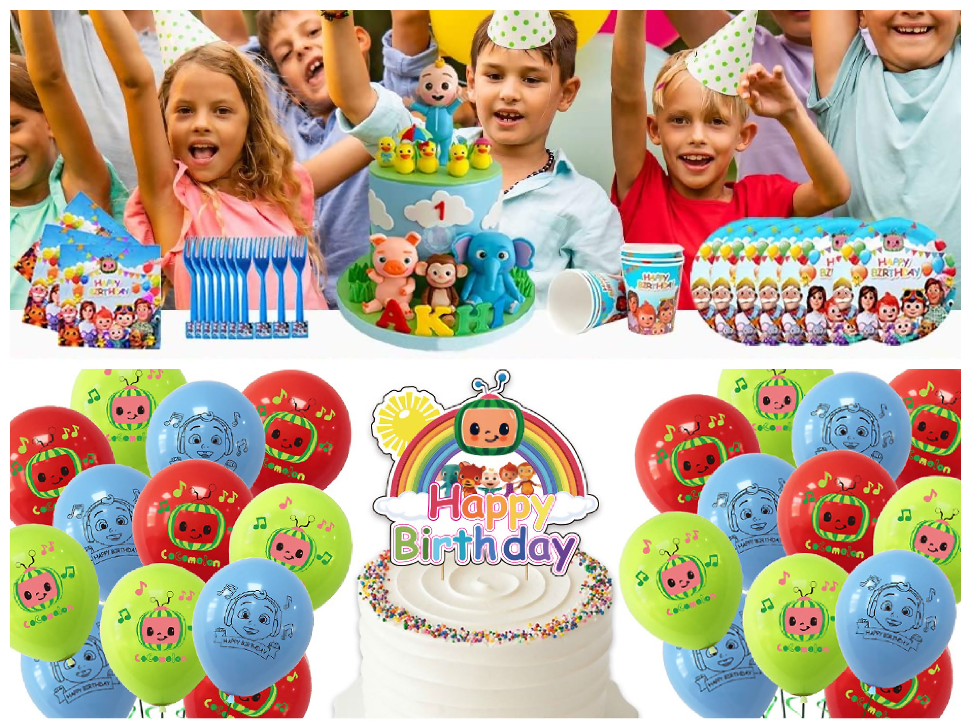 i-emporium Cocomelon Birthday Party Supplies – DIY 167-Piece Decoration Pack