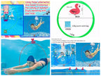 i-emporium Pool Toys - Games - Diving Through Swimming Rings - Kids & Adults