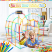 i-emporium Luminous Tube 3D Blocks Building Set 400 Pieces - STEM Glow Construction Toy