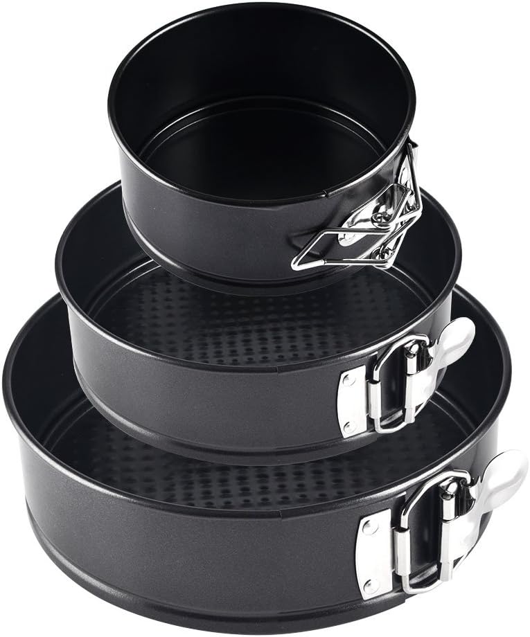 i-emporium Cake Pan Set Springform 3 Piece Cake Tin and Baking Pan Collection