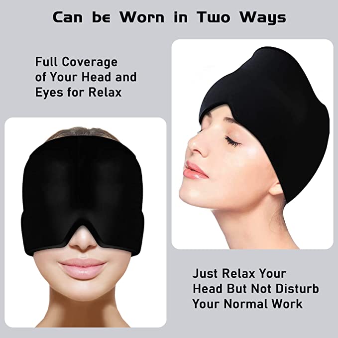 i-emporium Headache Migraine Relief Cap | Hot and Cold Therapy | 360 Deg