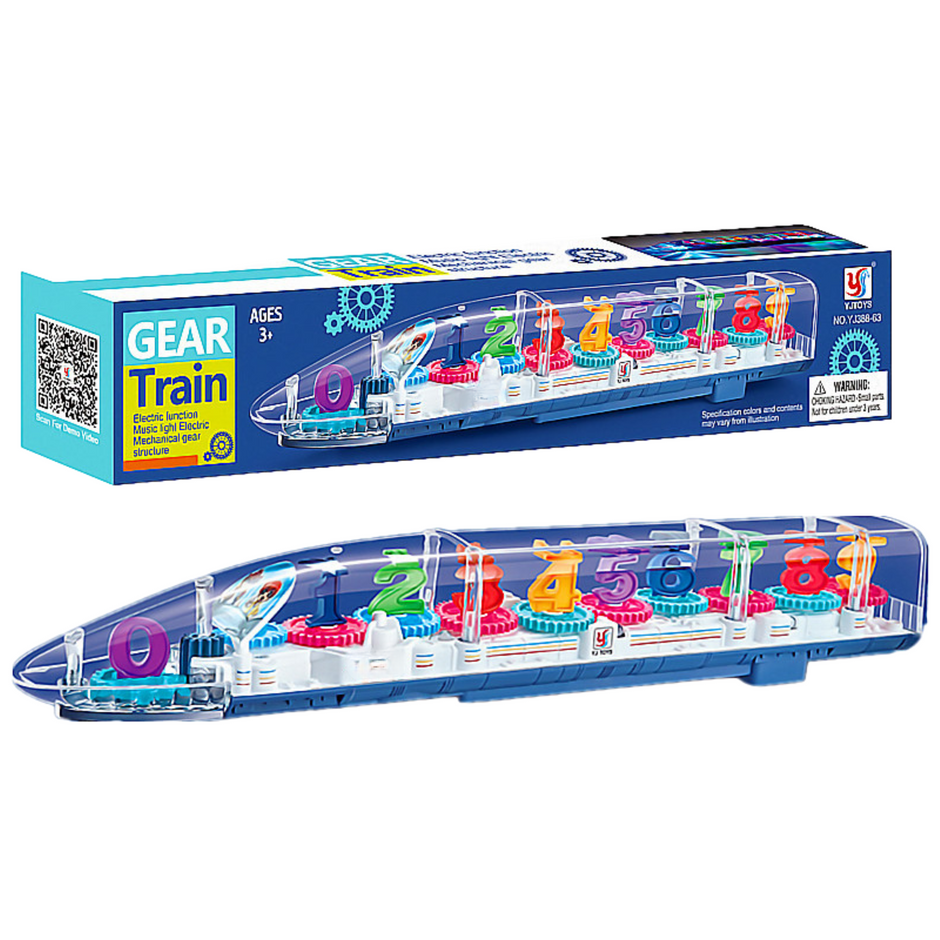 STEM Gear Train Electric Toy – Lights & Music for Kids