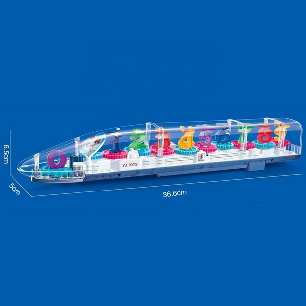 i-emporium Gear Train Electric Toy with Lights & Music - Educational STEM Train