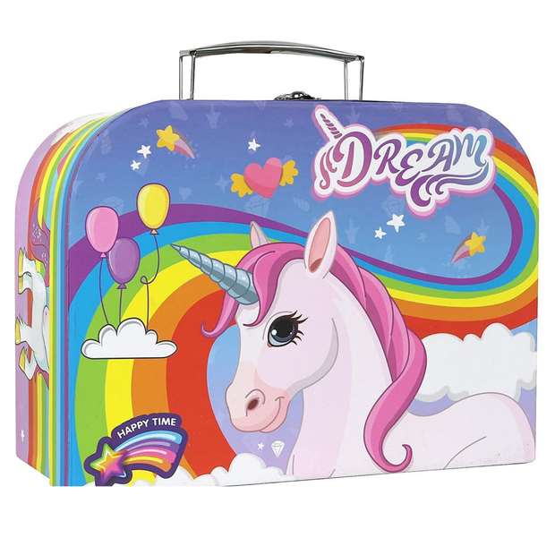 i-emporium Tea Set for Kids with Carrying Case - 15 Piece - Unicorn Set