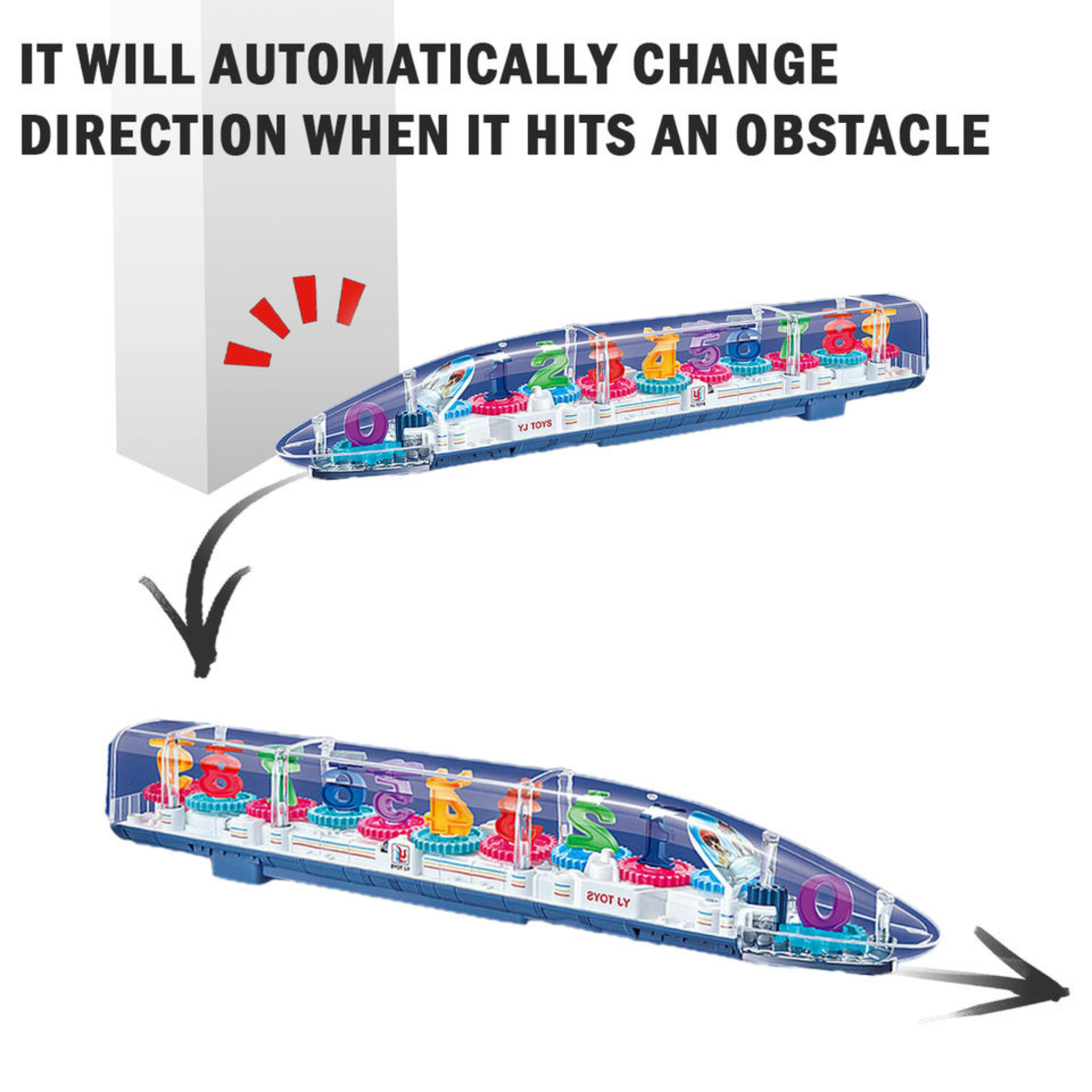 i-emporium Gear Train Electric Toy with Lights & Music - Educational STEM Train