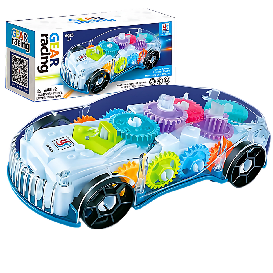 Gear Racing Car Toy with Lights & Music – Kids 3+