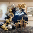 i-emporium Black and Gold Balloons Arch, Silver Balloon Arch and Garland | 116 Pieces