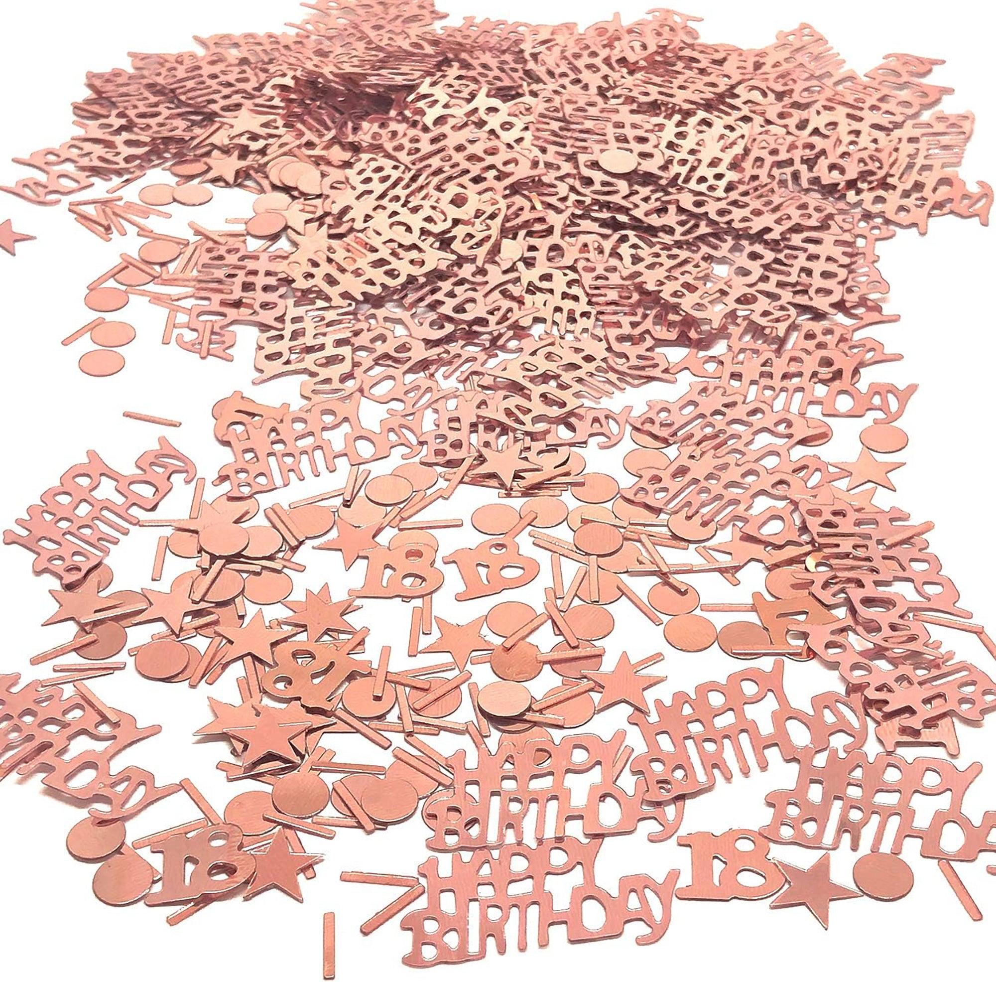 i-emporium Rose Gold Balloons Table Runner Party Pack - Happy Birthday Set - 31 Pieces