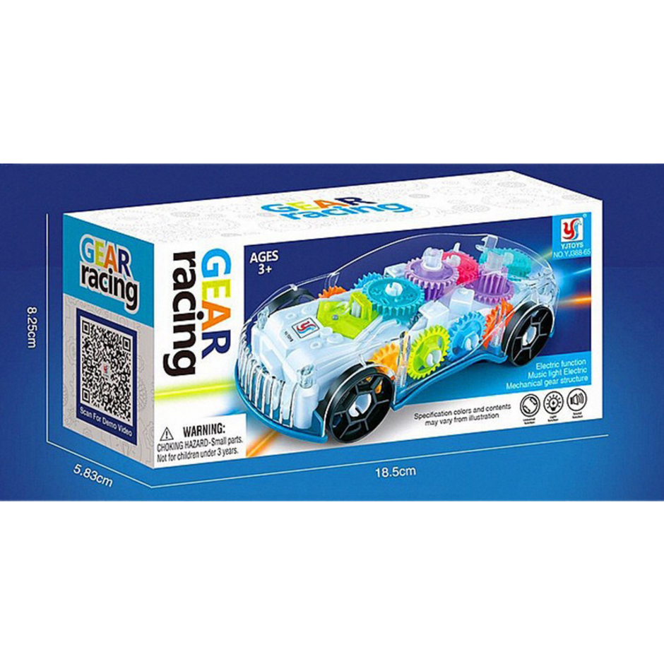 i-emporium Gear Racing Car Toy with Lights, Music & Moving Gears - Kids 3+
