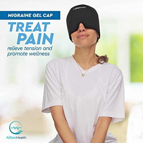 i-emporium Headache Migraine Relief Cap | Hot and Cold Therapy | 360 Deg