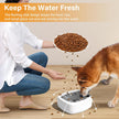 i-emporium Dog & Cat Water Bowl No Spill with Slow Feeder - 1L / 35oz Anti-Spill