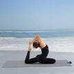i-emporium TPE Yoga Mat - Exercise Fitness Mat with Timer and Phone Holder - Non-Slip - Black, Grey