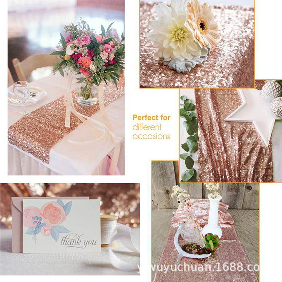 i-emporium Rose Gold Balloons Table Runner Party Pack - Happy Birthday Set - 31 Pieces