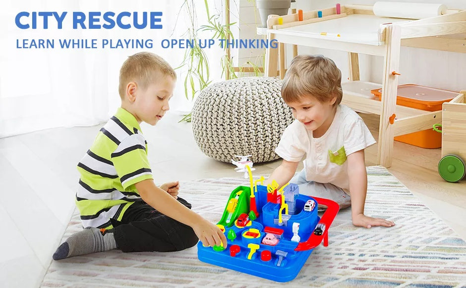 i-emporium City Rescue Car Adventure Preschool Educational Race Track