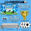 i-emporium Soccer Birthday Party Decorations - 131 Piece Blue Soccer