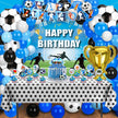 i-emporium Soccer Birthday Party Decorations - 131 Piece Blue Soccer
