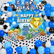 i-emporium Soccer Birthday Party Decorations - 131 Piece Blue Soccer