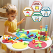 i-emporium Geo Pegs and Peg Board - Educational DIY Stacking Toy (46 pieces)