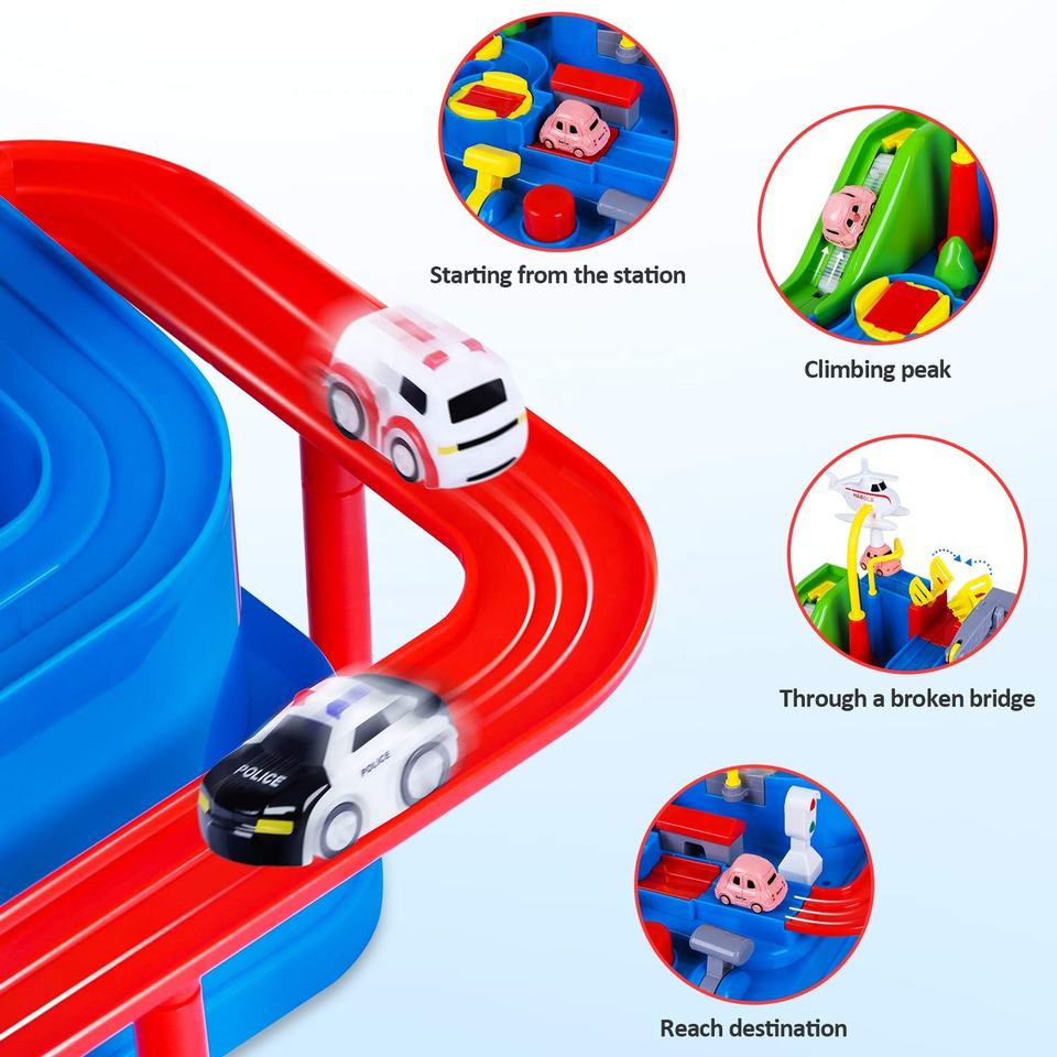 i-emporium City Rescue Car Adventure Preschool Educational Race Track