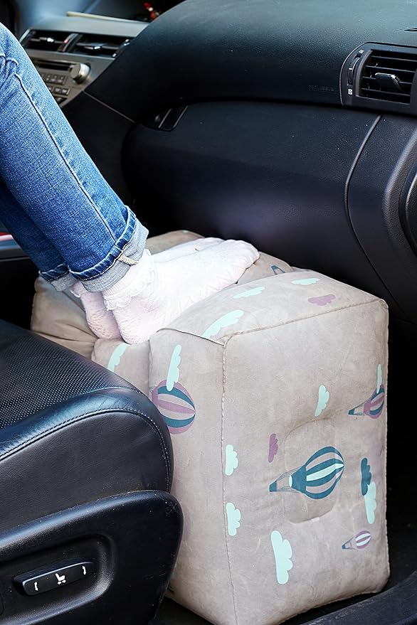i-emporium Inflatable Travel Footrest for Kids - Essential Gift for Air Travel - Roads