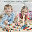 i-emporium Automatic Domino Train Toy Set - Electric STEM Stacking Toy for Kids