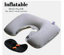 i-emporium Inflatable Travel Footrest - Neck Pillow, Sleep Mask, And Ear Plugs Pack