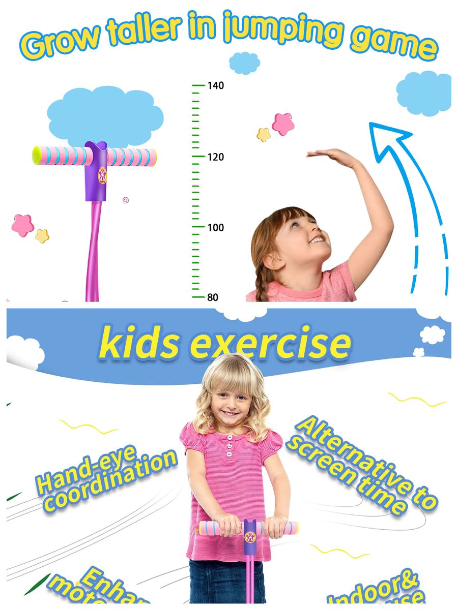 i-emporium Kids Toy Foam Pogo Jumper with DIY Exciting Stickers