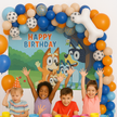 i-emporium Bluey Birthday Party Backdrop 5x3Ft Reusable 3D Print Vinyl
