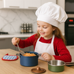 i-emporium Kids Kitchen Play Set - 11 Piece Metal Cookware Toy Set for Kids