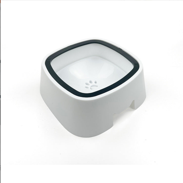Anti-Spill Pet Water Bowl with Slow Feeder – 1L Dog & Cat