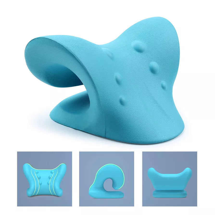 i-emporium Cervical Traction Neck & Shoulder Pillow For Spine Alignment & Pain Relief