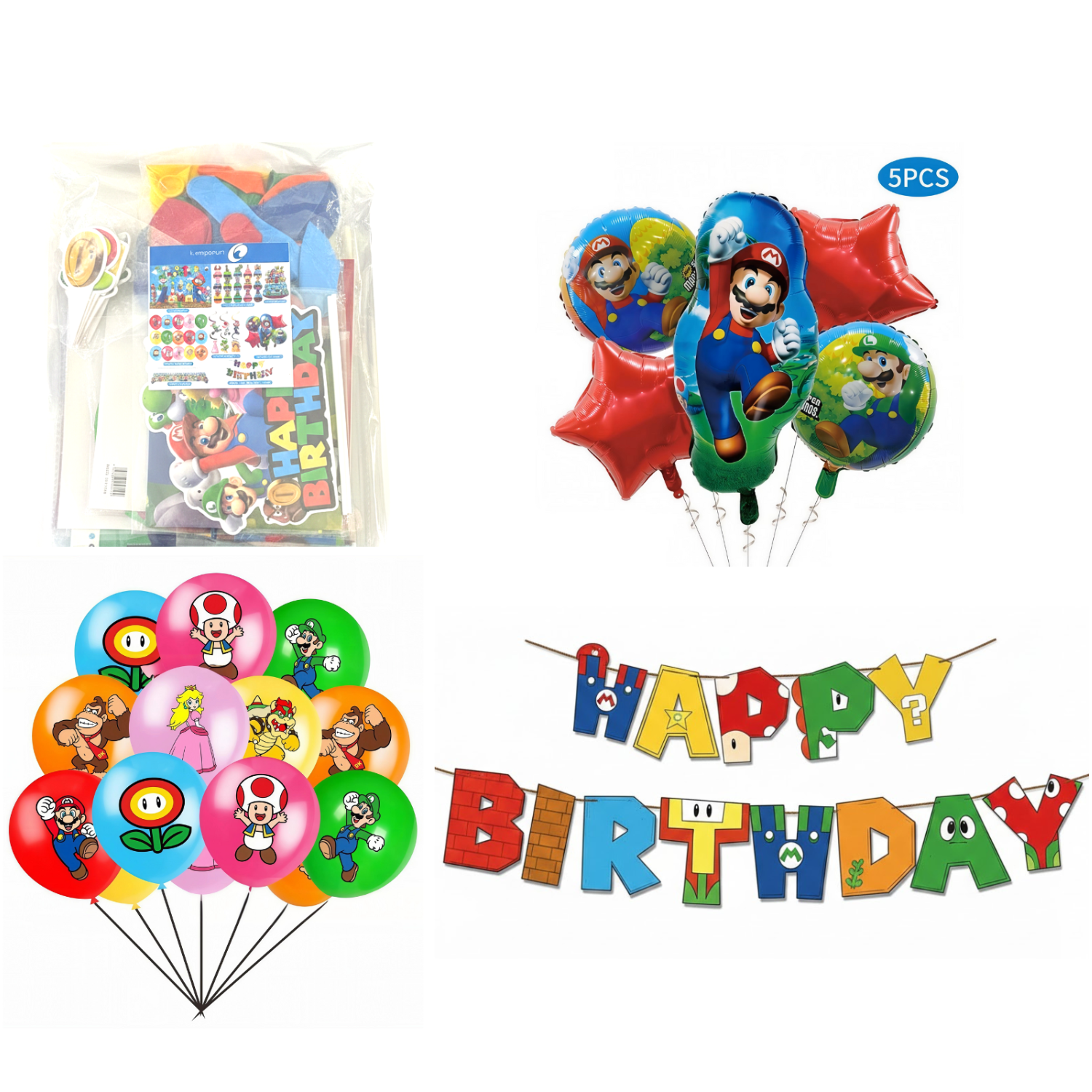 i-emporium Super Mario Birthday Party Decorations 53pcs