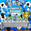 i-emporium Soccer Birthday Party Decorations - 131 Piece Blue Soccer