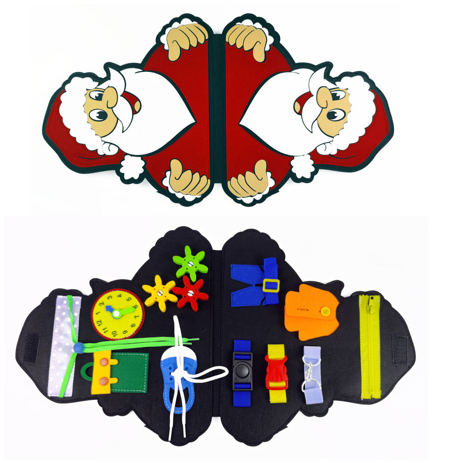 i-emporium Toddler Activity Book Santa Montessori Activity Board Toy