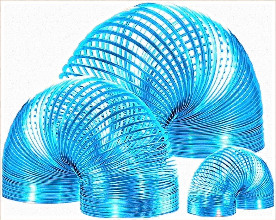 i-emporium The Original Slinky Walking Metal Spring - Pack of 3 - Blue