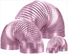 i-emporium The Original Slinky Walking Metal Spring - Pack of 3 - Pink