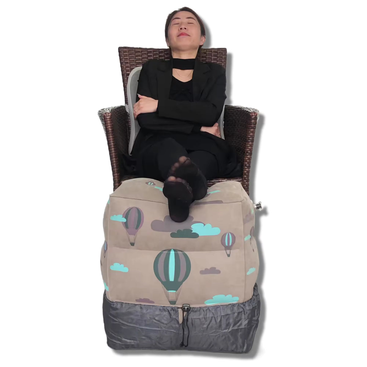 i-emporium Inflatable Travel Footrest for Kids - Essential Gift for Air Travel - Roads
