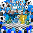 i-emporium Soccer Birthday Party Decorations - 131 Piece Blue Soccer
