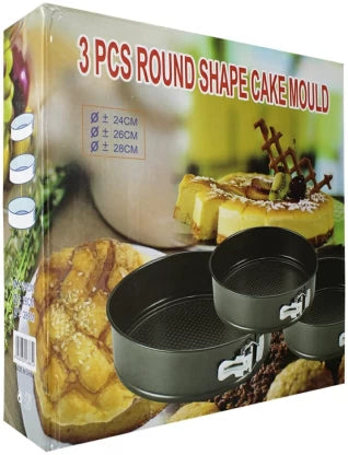 i-emporium Cake Pan Set Springform 3 Piece Cake Tin and Baking Pan Collection