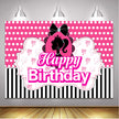 i-emporium Pink Backdrop for Girls - Happy Birthday Barbie Theme - Princess Theme