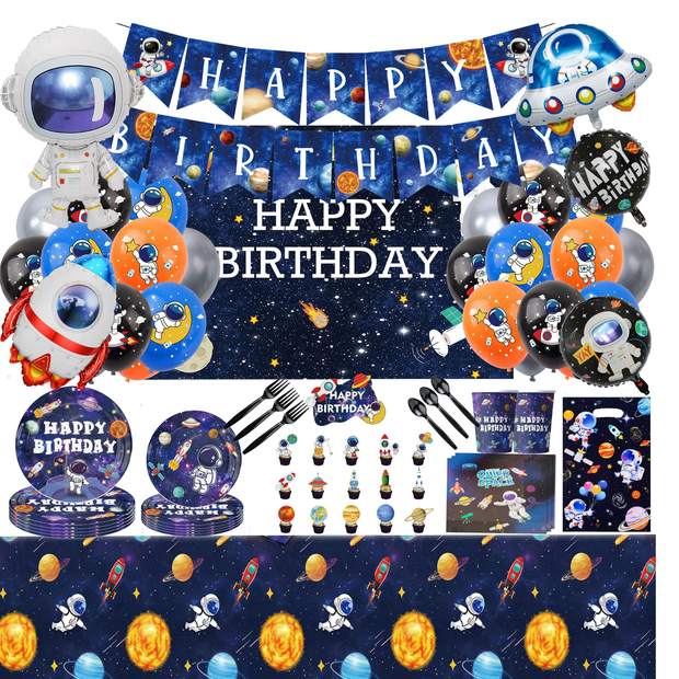 i-emporium Space Theme Birthday Party Decoration Pack 208-Pieces