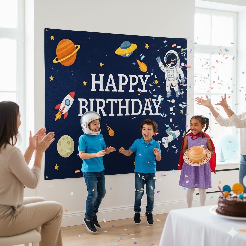 i-emporium Space Theme Birthday Party Decoration Pack 208-Pieces