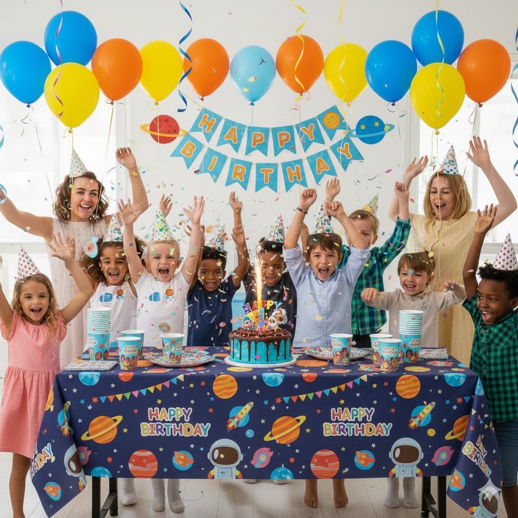 i-emporium Space Theme Birthday Party Decoration Pack 208-Pieces