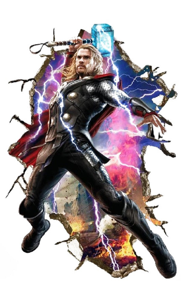 Thor 3D Wall Sticker – 60x90cm Superhero Wall Decal